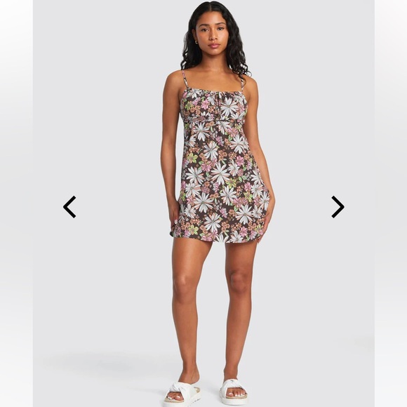 RVCA Black Floral Hillside Strappy Mini Dress - Picture 5 of 7